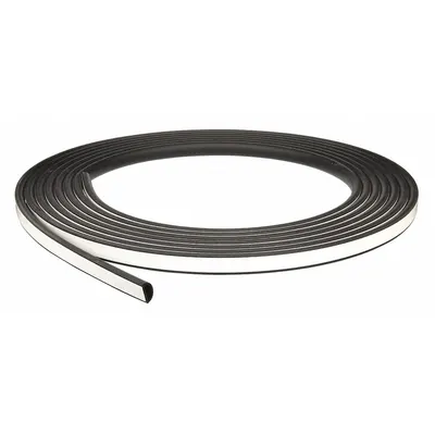 TRIM LOK D-Shaped EPDM Foam Rubber Seal, Self-Adhesive, 500 ft x 5/8 in, Black - D-Section Foam Rubber Seals