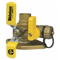 WEBSTONE Rotating Flanged Ball Valve w/Drain: 1 1/2 in, Brass, 600 psi Max. Op Pressure, Lever (MPN 51416HV)