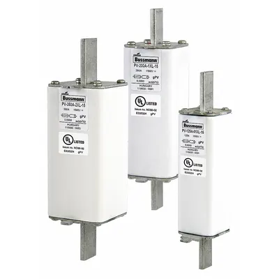 BUSSMANN PV-2XL Series Fast-Acting Bolt-On Fuse, 250 A, 1,500 V DC - Fast-Acting Bolt-On Fuses