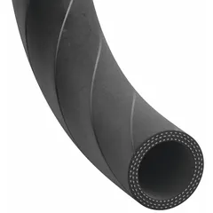 EPDM marine exhaust hose with 1 7/8 in inside diameter, 25 ft length, rated for 250 psi max working pressure at 70°F. Suitable for engine exhaust systems in marine vessels, handling hot gases and cooling water. Resists heat, ozone, and seawater for below-deck or above-deck installations.