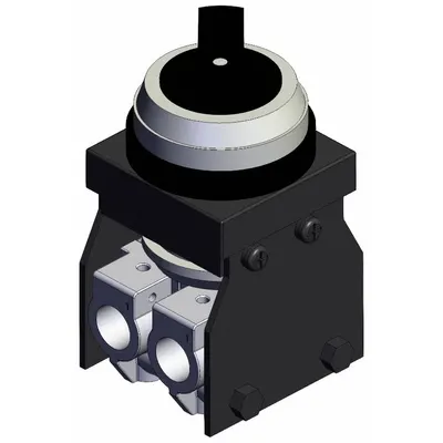 SMC Mechanical Valve: VM100 Series, 3 Position Twist Actuator, 3 Ports, 1/8 in BSPT - VM Series Manual Air Control Valves