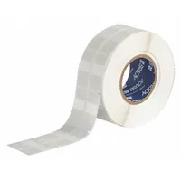 Vinyl wraparound label with white matte finish, measuring 1 3/4 in x 1 in. Designed for permanent identification of 12 AWG to 10 AWG wire gauge. Compatible with IP Series printers and requires R4300 ribbon. Used for wire and cable labeling in control panels, electrical installations, and maintenance applications