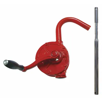 Dayton Hand Pump: Rotary Action, Pump with Spout, Cast Iron Housing, 10.67 oz per stroke - Rotary-Crank Drum Pumps