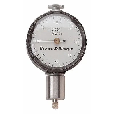 TESA BROWN & SHARPE Dial Indicator - Lug Back: 0 in to 1 in, Inch, Back Plunger - Continuous Reading Back Lug Dial Indicators