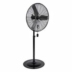 This HUNTER pedestal fan is a circulating fan for agricultural applications. It features a 30-inch blade diameter, 1/4 hp motor, three speeds, and oscillating function. Operates on 120V AC. Suitable for improving air movement in barns, livestock facilities, and greenhouses.