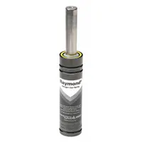 Gas spring with 344 lbf force and 2 5/8 in extended length. M6 rod thread size. End fittings not included. Used for controlled motion and lifting assistance in industrial equipment such as machine guards, access panels, and material handling systems