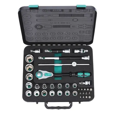 WERA Zyklop Socket Wrench Set - Metric Socket Sets with Drive Tools