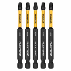 T25 Torx head impact bit with standard hex shank, made from S2 steel. Suitable for driving Torx fasteners in impact driving applications such as construction, framing, and general assembly. Pack of 5.