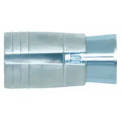 These female-threaded drop-in anchors are designed for use in solid concrete to provide a threaded female connection for securing fixtures, equipment, or structural elements. Each anchor has a 3/8"-16 thread size and an overall length of 1-5/16". Supplied in a plain finish, 100-pack configuration.