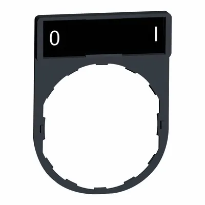 SCHNEIDER Legend Plate: 22 mm Panel Mounting Size, Rectangular - Push-Button Rings & Plates