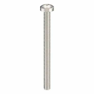 USA INDUSTRIALS Machine Screw: M1.6x0.35 Thread Size, 20 mm Lg, 18-8, Stainless Steel, Plain - Pan Head Machine Screws