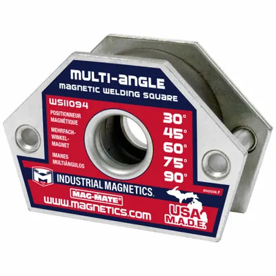MAG-MATE Magnetic Welding Square: 30°_45°_60°_75°_90° - Multi-Angle Welding Magnets