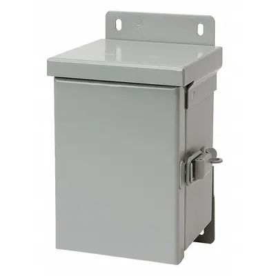 HOFFMAN Enclosure: Steel, 12 in x 12 in x 6 in, 3R, Solid Cover, Hinged, Included - Steel Enclosures with Hinged Covers