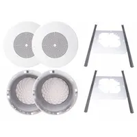 SPECO TECHNOLOGIES In-Ceiling Speaker Kit: Powered, 2-Way, 8 ohm Impedance, 13 in Overall Wd, 1 PR (MPN G86KITPRC)