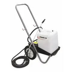 This sprayer features a 5-gallon poly tank and operates at 60 psi, delivering a maximum spray distance of 25 ft. It is designed for spot spraying applications in lawns, gardens, and agricultural settings, and is compatible with pesticides.