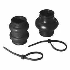 This neoprene universal joint boot has a 3-inch outside diameter and is designed for lower joint installation. Its triple-lip configuration helps shield the joint from contaminants such as dirt and moisture. Suitable for use in power transmission systems, material handling equipment, and general machinery.