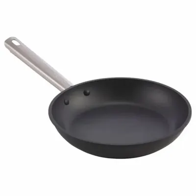 ENDURANCE Fry Pan: Non-Stick, 11 in Top Dia, Aluminum, Black, Stainless Steel, Quan Tanium - Non-Stick Frying Pans