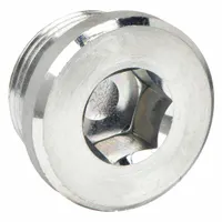 This hydraulic threaded extreme-pressure pipe plug is made of carbon steel with a 1/4 in BSPP threaded connection. Rated for a maximum operating pressure of 630 bar, it is used to seal ports in high-pressure hydraulic systems