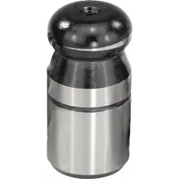 This ball-end locating pin is made from tool steel. It has a 25 mm shank outside diameter and a 25 mm shank length. The ball end facilitates smooth engagement in locating holes for precise positioning and alignment of workpieces in jigs, fixtures, and assembly tooling