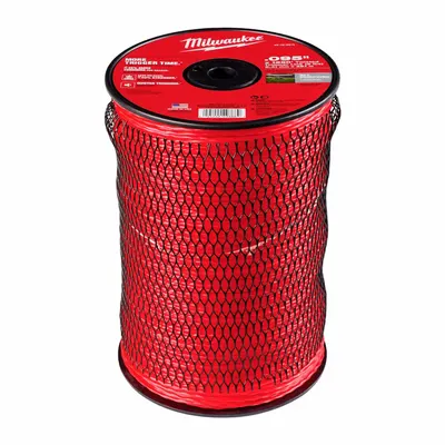 MILWAUKEE String Trimmer Line: Nylon, 0.095 in Dia, 104 3/16 ft Overall Lg, Twisted