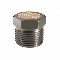 BONOMI MUFFLER: 3/8 in NPT, 11/16 in Hex Size, 40 micron, Bronze, 150 psi Max Op Pressure (MPN BV-3)
