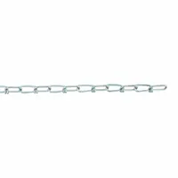 DAYTON Double Loop Chain: Steel, 255 lb Working Load Limit, Double Loop, 2 1/4 in Link Inside Lg