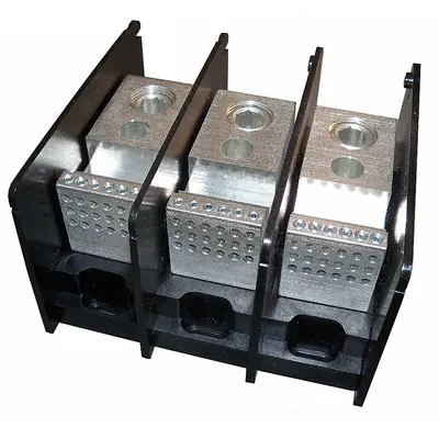 MERSEN Power Distribution Block: Open, Lug, Lug - Open Blocks with Lugs