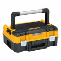 DEWALT TSTAK Tool Box: 17 1/4 in W x 13 in D x 17 7/8 in H, Plastic, Black/Yellow, Padlock (MPN DWST17808)