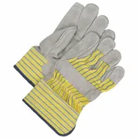 BDG Leather Gloves: Universal, Double Palm, Cowhide, Premium, Glove, Full Finger, Safety Cuff, 1 PR (MPN 30-1-105)