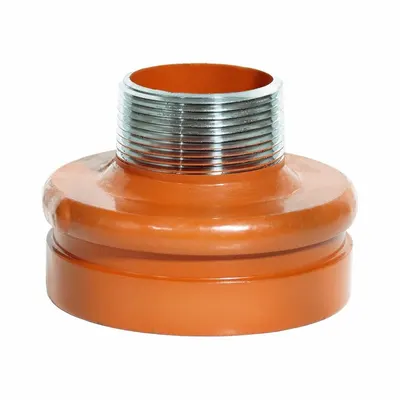 GRUVLOK 4 in x 3 in Grooved x Threaded Concentric Reducer, 3 in Length - Grooved Pipe Fittings