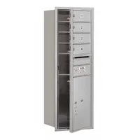 Mailbox: 4C, 5 Doors, Horizontal, 41 3/8 in H x 17 in W x 16 1/2 in D, Recessed Mounting, Lockable (MPN 3711S-04AFU)