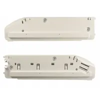 This end cap is a replacement component for refrigerator and freezer drawer assemblies. It secures the drawer front and maintains proper alignment. Suitable for use in residential refrigeration equipment