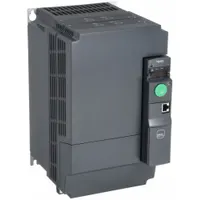 The SCHNEIDER Altivar ATV320 is a variable frequency drive for controlling speed and torque of three-phase induction motors. This model provides 20 hp with three-phase output, IP21 enclosure, and book-style form factor without bypass. Suitable for indoor industrial applications such as conveyors, pumps, fans, and compressors