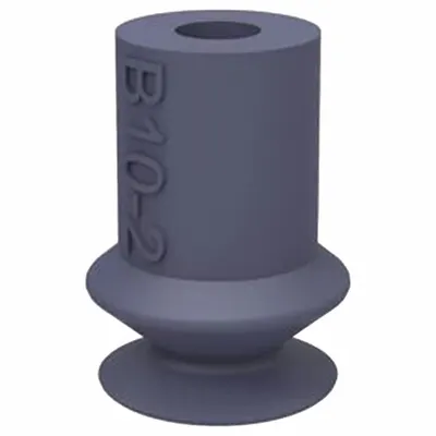 PIAB Vacuum Pad: Bellows, w/o Adapter, 32 mm Pad Dia, Food Grade Silicone Rubber - Bellows Type Food-Safe Vacuum Pads