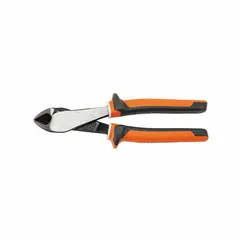 ESD-safe diagonal-cutting pliers with insulated handles, standard oval jaw profile, 7/8 in jaw length, 1 1/4 in jaw width, and 8 1/4 in overall length. Suitable for manual cutting of hard wire in electronics and industrial maintenance where electrostatic discharge protection is required.