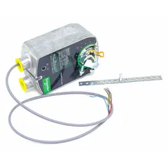 The SCHNEIDER MS40-7043 is an actuator used in HVAC systems to control dampers and valves. It modulates air or water flow based on control signals, enabling temperature and ventilation management in heating, cooling, and air-handling units.