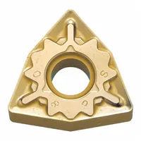 Trigon (W) indexable turning insert with PVD cermet coating. Designed for precision turning, facing, and profiling operations on CNC lathes, suitable for finishing steel and stainless steel. The geometry and grade provide wear resistance and surface finish in general machining applications