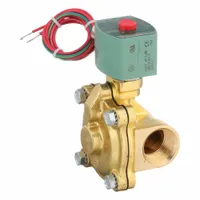 REDHAT Solenoid Valve: 2-Way, Normally Closed, 1 in Pipe Size, 12V DC, Watertight, High Flow (MPN 8210G004LF 12/DC)