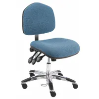 BENCHPRO Office Chair: Washington, Blue, Fabric Material, 15 1/2 in Back Ht, 21 1/2 in Seat Wd (MPN WAS-F-TLC-WW-BLUE)