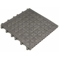 This vinyl mat tile features a diamond-grid surface for slip resistance and is designed for welding-safe environments. It provides electrostatic discharge (ESD) protection, making it suitable for industrial workstations, assembly lines, and maintenance areas where static-sensitive components are handled. The 18 in x 18 in tiles interlock to form a continuous mat system
