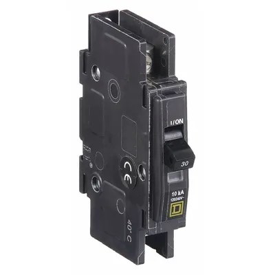 SQUARE D Miniature Circuit Breaker: 30 A, 120/240V AC, Single Phase, 10kA at 120/240V AC - QOU Series, Unit-Mount Square D Miniature Circuit Breakers