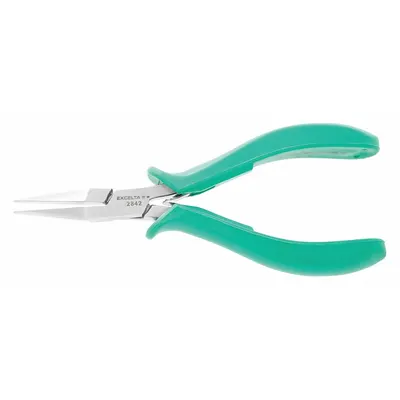 EXCELTA Flat Nose Plier: ESD-Safe, 1/2 in Max Jaw Opening, 5 3/4 in Overall Lg - Flat-Nose Pliers