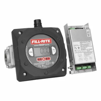 FILL-RITE Mechanical Flowmeter: Digital Display Meter, Diesel/E15/Gasoline/Kerosene - Nutating Disc Totalizers for Fuels