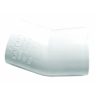 LASCO Pipe Elbow: 22-1/2° Elbow, Schedule 40, PVC, 6 in x 6 in Size, Socket x Socket - Schedule 40 Pipe Fittings