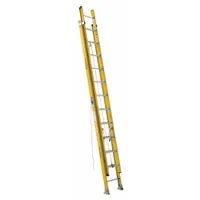 WERNER Extension Ladder: 24 ft Ladder Size, Fiberglass, 375 lb Load Capacity, 59 lb Wt, 2 Sections (MPN D7124-2)