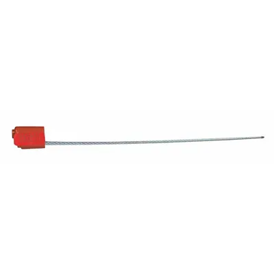 TYDENBROOKS Cable Seals: Orange, Zinc, 12 in Cable Lg, 1/8 in Cable Dia, Sequential - Adjustable-Length Cable Seals