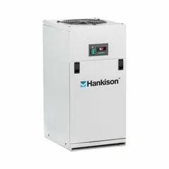 This refrigerated compressed air dryer is rated for 35 cfm with a 50°F pressure dew point, operating on 115V AC at 0.99 kW. It features a 3/4 in NPT connection and non-cycling design for continuous moisture removal. Suitable for general industrial compressed air systems requiring consistent drying performance.