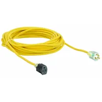 APPROVED VENDOR Extension Cord: Outdoor Use, 45 ft Lg, Outlet, 5-15P, 14/3, SJTOW, Yellow, 125V AC