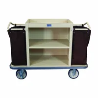 ROYAL BASKET TRUCKS Housekeeping Cart: Beige, 41 in Overall Ht, 22 in Overall Wd, 55 in Overall Dp (MPN G55-TNX-M2C-2NN)