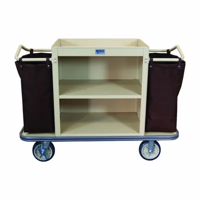ROYAL BASKET TRUCKS Housekeeping Cart: Beige, 41 in Overall Ht, 22 in Overall Wd - Manual Housekeeping Carts